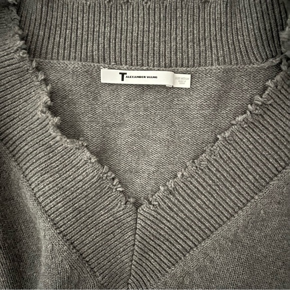 Alexandra Wang Textured Edge V-Neck Long Sweater - Ready for any occasion! - Picture 3 of 3